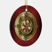 Chi-Rho-Monogramm ~ christliches Symbol P u. X Keramikornament (Rechts)