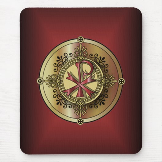 Chi-Rho-Monogramm ~ christliches Symbol P u. X Mousepad (Vorne)