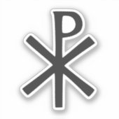 Chi Rho Symbol Aufkleber (Vorderseite)
