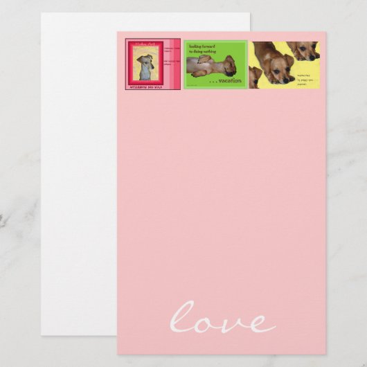 Chi-Würstchen Briefpapier (Vorne/Hinten)