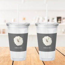 Chia Latte Watercolor White Pumpkin