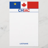 Chiac Acadian Canadian Flag Personalize Briefpapier (Vorderseite)