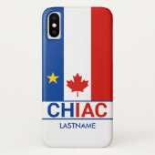 Chiac Acadian Canadian Flag Personalize Case-Mate iPhone Hülle (Rückseite)