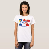 Chiac Acadian Canadian Flag Personalize T - Shirt (Vorne ganz)