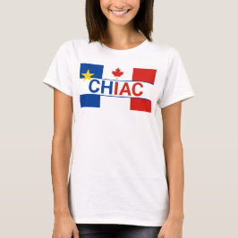 Chiac Acadian Französisch Kanadische Flagge T-Shirt