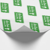 Chiang Mai Ahead ⚠ Verkehrszeichen der thailändisc Geschenkpapier (Ecke)