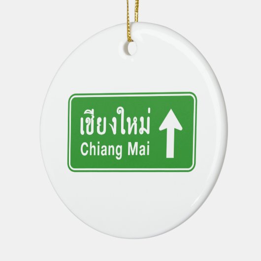 Chiang Mai Ahead ⚠ Verkehrszeichen der thailändisc Keramikornament (Links)