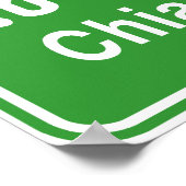 Chiang Mai Ahead ⚠ Verkehrszeichen der thailändisc Poster (Ecke)