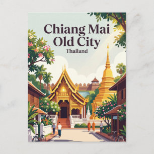 Chiang Mai Altstadt Thailand Postkarte