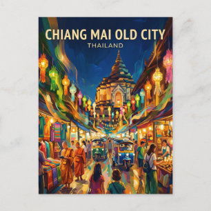 Chiang Mai Altstadt Thailand Postkarte