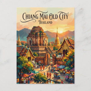 Chiang Mai Altstadt Thailand Postkarte