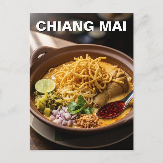 Chiang Mai Khao Soi Thai Food Postkarte (Vorderseite)