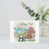 Chiang Mai Postkarte (Stehend Vorderseite)