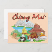 Chiang Mai, Thailand Berühmte Reise Postkarte (Vorne/Hinten)