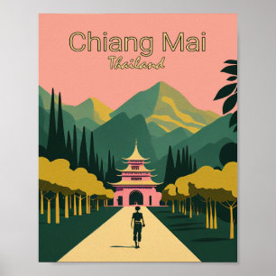 Chiang Mai Thailand Minimalistisch Travel Poste Poster