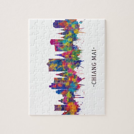Chiang Mai Thailand Skyline Puzzle (Vertikal)