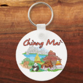 Chiang Mai, thailändische Stadt Schlüsselanhänger (Vorderseite)