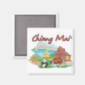 Chiang Mai, thailändische Weltstadt Magnet (Vorderseite/Rückseite)