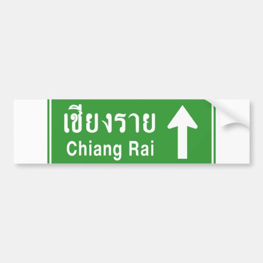 Chiang Rai Ahead ⚠ Thai Highway Traffic ⚠ Autoaufkleber (Vorne)