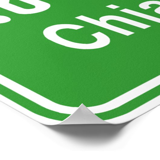 Chiang Rai Ahead ⚠ Thai Highway Traffic ⚠ Poster (Ecke)