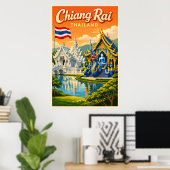 Chiang Rai Thailand - Vintage Travel Poster (Heimbüro)