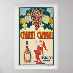 Chianti Campani Vintage Weinwerbungsposter 1 Poster