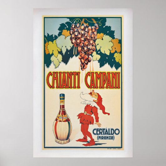 Chianti Campani Vintage Wine Advertising Poster 1 (Vorne)