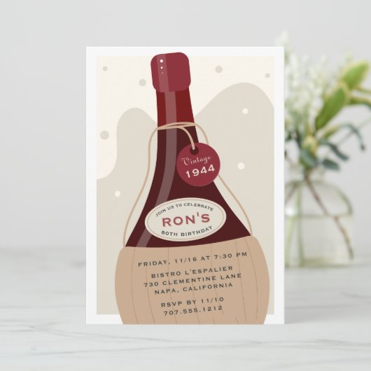 Chianti Classico | Italienischer Wein Meilenstein Einladung (Stehend Vorderseite)