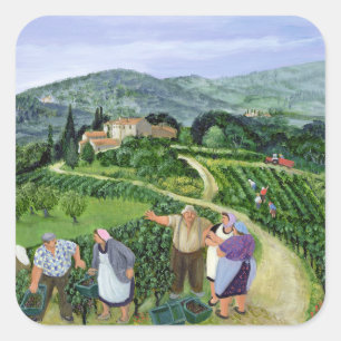 Chianti Classico Landhaus Trasqua Quadratischer Aufkleber