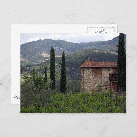 Chianti Postcard Postkarte (Vorne/Hinten)