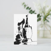 Chianti Watercolour Postcard Postkarte (Stehend Vorderseite)