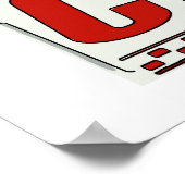 Chianti Wein und rote Flasche Poster (Ecke)