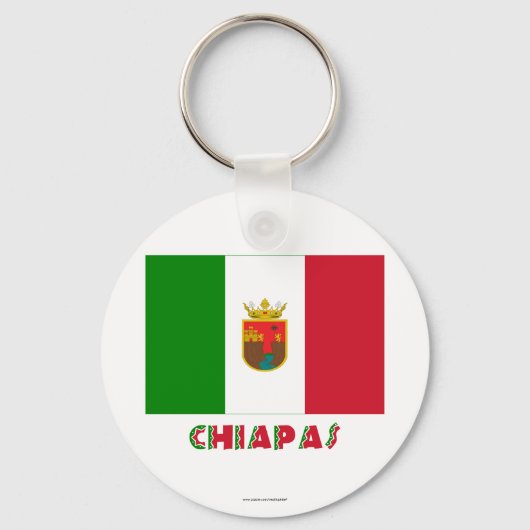 Chiapas-Flagge Schlüsselanhänger (Vorderseite)