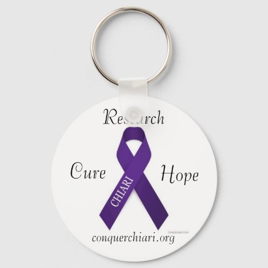 CHIARI, Cure, Hope, Research, conquerchiari.org Schlüsselanhänger (Vorderseite)