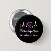 Chiari Malformation Awareness Heartbeat Christlich Button (Vorne & Hinten)