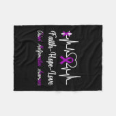 Chiari Malformation Awareness Heartbeat Christlich Fleecedecke (Vorderseite (Horizontal))