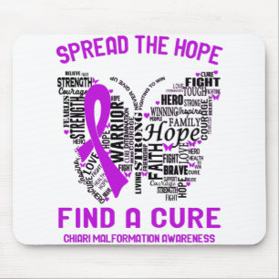 Chiari Malformation Awareness Monte Ribbon Geschen Mousepad