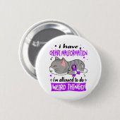 Chiari Malformation Awareness Month Ribbon Ohrts Button (Vorne & Hinten)