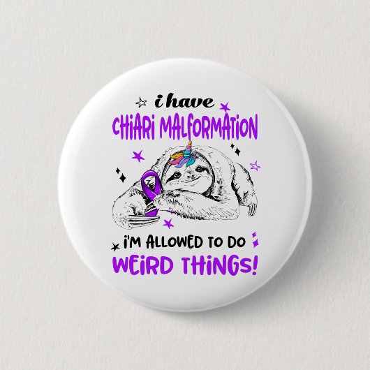 Chiari Malformation Awareness Month Ribbon Ohrts Button (Vorderseite)
