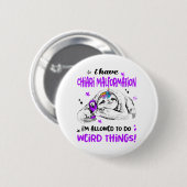 Chiari Malformation Awareness Month Ribbon Ohrts Button (Vorne & Hinten)