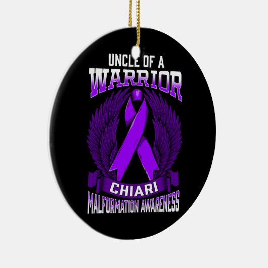 Chiari Malformation Awareness Oncle Support Keramik Ornament (Rechts)
