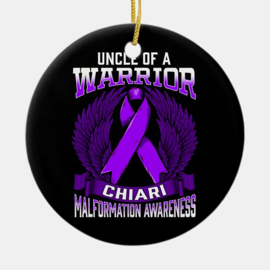 Chiari Malformation Awareness Oncle Support Keramik Ornament (Vorne)