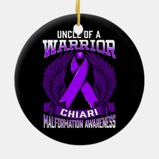 Chiari Malformation Awareness Oncle Support Keramik Ornament (Hinten)