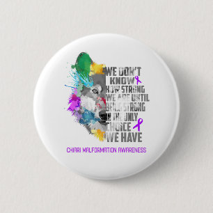Chiari Malformation Awareness Ribbon Support Gesch Button