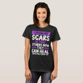 Chiari Malformation Awareness Scar Purple Ribbon T-Shirt (Vorne ganz)