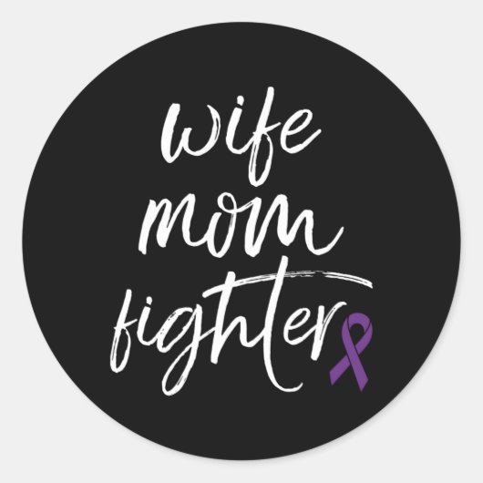 Chiari Malformation Bewusstsein Ribbon Mama Fighte Runder Aufkleber (Vorderseite)