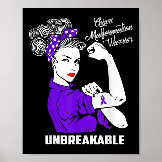 Chiari Malformation Krieg Unzerbrechliches Shirt A Poster (Vorne)