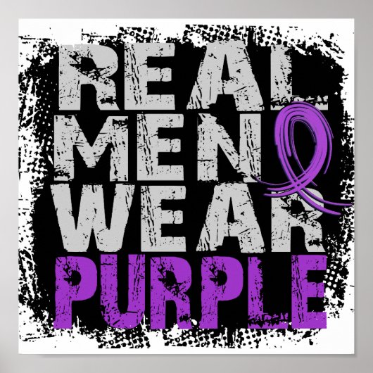 Chiari Malformation Real Men Wear Lila Poster (Vorne)