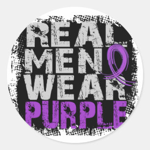 Chiari Malformation Real Men Wear Lila Runder Aufkleber