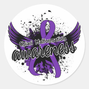 Chiari Missbildungs-Bewusstsein 16 Runder Aufkleber
